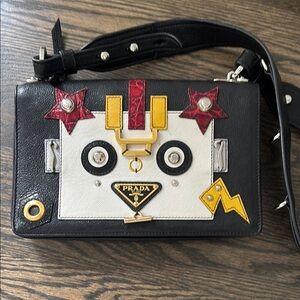 Prada Black and White Crossbody Bag